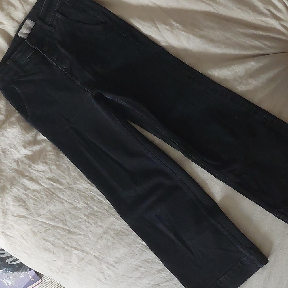 Everlane Wide Leg Buttonfly Jean, Black 27